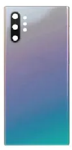 TAMPA TRASEIRA SAMSUNG NOTE 10 PLUS PRATA COM LENTE