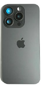 TAMPA TRASEIRA IPHONE 15 PRO TITANIO NATURAL COM LENTE E MAGNETICO - TP