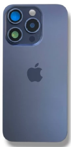 TAMPA TRASEIRA IPHONE 15 PRO MAX TITANIO AZUL COM LENTE E MAGNETICO