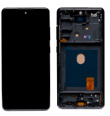 FRONTAL SAMSUNG S20FE ORIGINAL CHINA COM ARO AZUL ESCURO OLED - NN - M2245