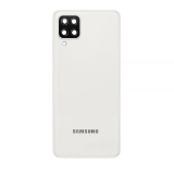 TAMPA TRASEIRA SAMSUNG A12 BRANCO COM LENTE