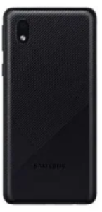 TAMPA TRASEIRA SAMSUNG A01 CORE PRETA COM LENTE