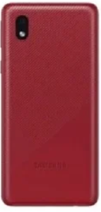 TAMPA TRASEIRA SAMSUNG A01 CORE VERMELHA COM LENTE