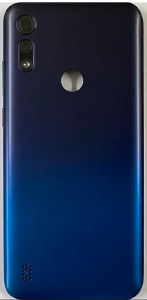 TAMPA TRASEIRA MOTO E6S AZUL COM LENTE