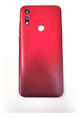 TAMPA TRASEIRA MOTO E6S/E6I VERMELHA COM LENTE