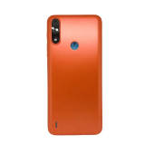 TAMPA TRASEIRA MOTO E7 POWER VERMELHA/LARANJA COM LENTE