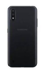 TAMPA TRASEIRA SAMSUNG A01 PRETA COM LENTE