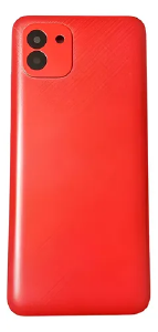 TAMPA TRASEIRA SAMSUNG A03 VERMELHO COM LENTE