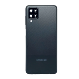TAMPA TRASEIRA SAMSUNG A12 PRETO COM LENTE