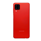 TAMPA TRASEIRA SAMSUNG A12 VERMELHA COM LENTE