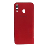 TAMPA TRASEIRA SAMSUNG A20S VERMELHA COM LENTE