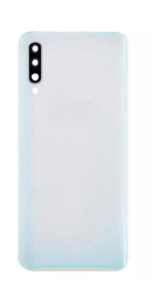 TAMPA TRASEIRA SAMSUNG A50 BRANCA COM LENTE