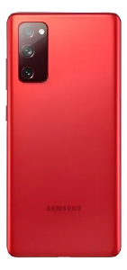 TAMPA TRASEIRA SAMSUNG S20 FE VERMELHA COM LENTE