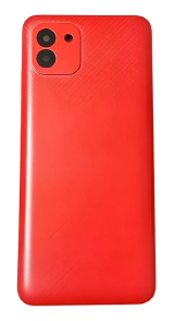 TAMPA TRASEIRA SAMSUNG A03 CORE VERMELHO COM LENTE