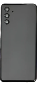 TAMPA TRASEIRA SAMSUNG A04S PRETA COM LENTE