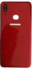 TAMPA TRASEIRA SAMSUNG A10S VERMELHA COM LENTE - CAMERA SIMPLES
