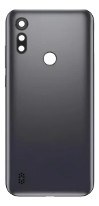 TAMPA TRASEIRA MOTO E6S PRETA COM LENTE