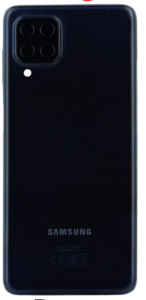 TAMPA TRASEIRA SAMSUNG M22 PRETO COM LENTE