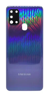 TAMPA TRASEIRA SAMSUNG A21S AZUL COM LENTE