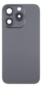 TAMPA TRASEIRA IPHONE 15 PRO TITANIO PRETO COM LENTE E MAGNETICO - TP