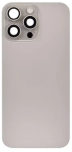 TAMPA TRASEIRA IPHONE 16 PRO TITANIO NATURAL COM LENTE E MAGNETICO - TP