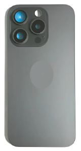 TAMPA TRASEIRA IPHONE 16 PRO TITANIO PRETO COM LENTE E MAGNETICO - TP