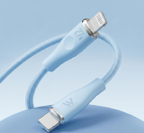 AC0011 - CABO TIPO C - LIGHTNING 27W AZUL 1.3M PREMIUM SILICONE PARA IPHONE WEFIX