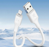 AC0017 - CABO USB PARA LIGHTNING 2.4A BRANCO 1,0M PVC PARA IPHONE WEFIX