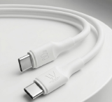AC0023 - CABO TIPO C/C 60W BRANCO 1M PVC PARA IPHONE WEFIX